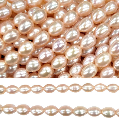 FRESHWATER PEARL RICE 6-6.5MM NATURAL PEACH